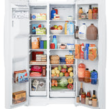 GE WHITE 28CU SIDE BY SIDE REFRIGERATOR WITH DISPENSER - Refrigerators - Additional View 6