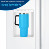 GE WHITE 28CU SIDE BY SIDE REFRIGERATOR WITH DISPENSER - Refrigerators - Additional View 11