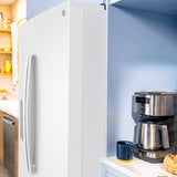 GE WHITE 28CU SIDE BY SIDE REFRIGERATOR WITH DISPENSER - Refrigerators - Additional View 23