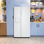 GE WHITE 28CU SIDE BY SIDE REFRIGERATOR WITH DISPENSER - Refrigerators - Additional View 25