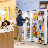 GE WHITE 28CU SIDE BY SIDE REFRIGERATOR WITH DISPENSER - Refrigerators - Additional View 26