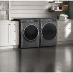 GE CARBON GRAPHITE FRONT LOAD 5CU STEAM WASHER - Black - Washers - Additional View 9