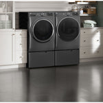 GE CARBON GRAPHITE FRONT LOAD 5CU STEAM WASHER - Black - Washers - Additional View 10