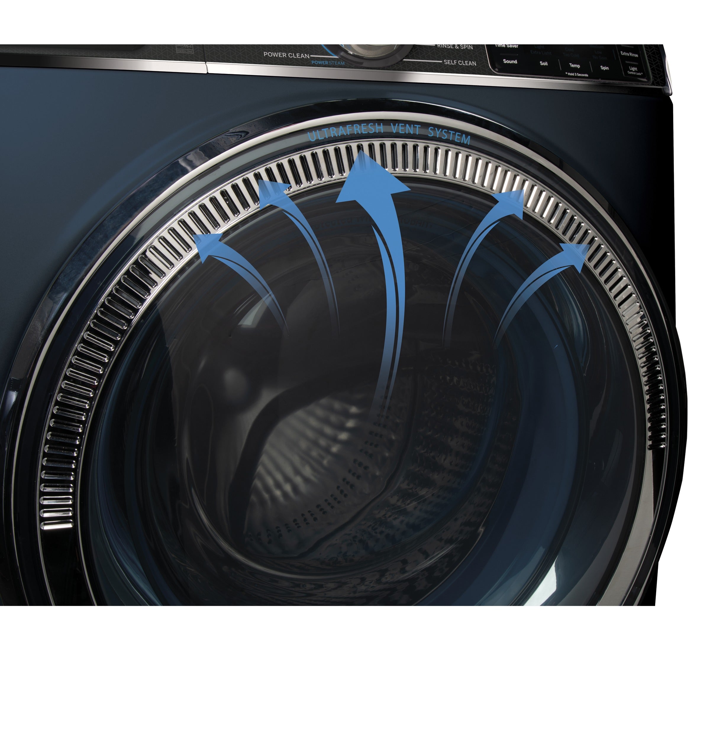 GE CARBON GRAPHITE FRONT LOAD 5CU STEAM WASHER - Black - Washers - Additional View 20