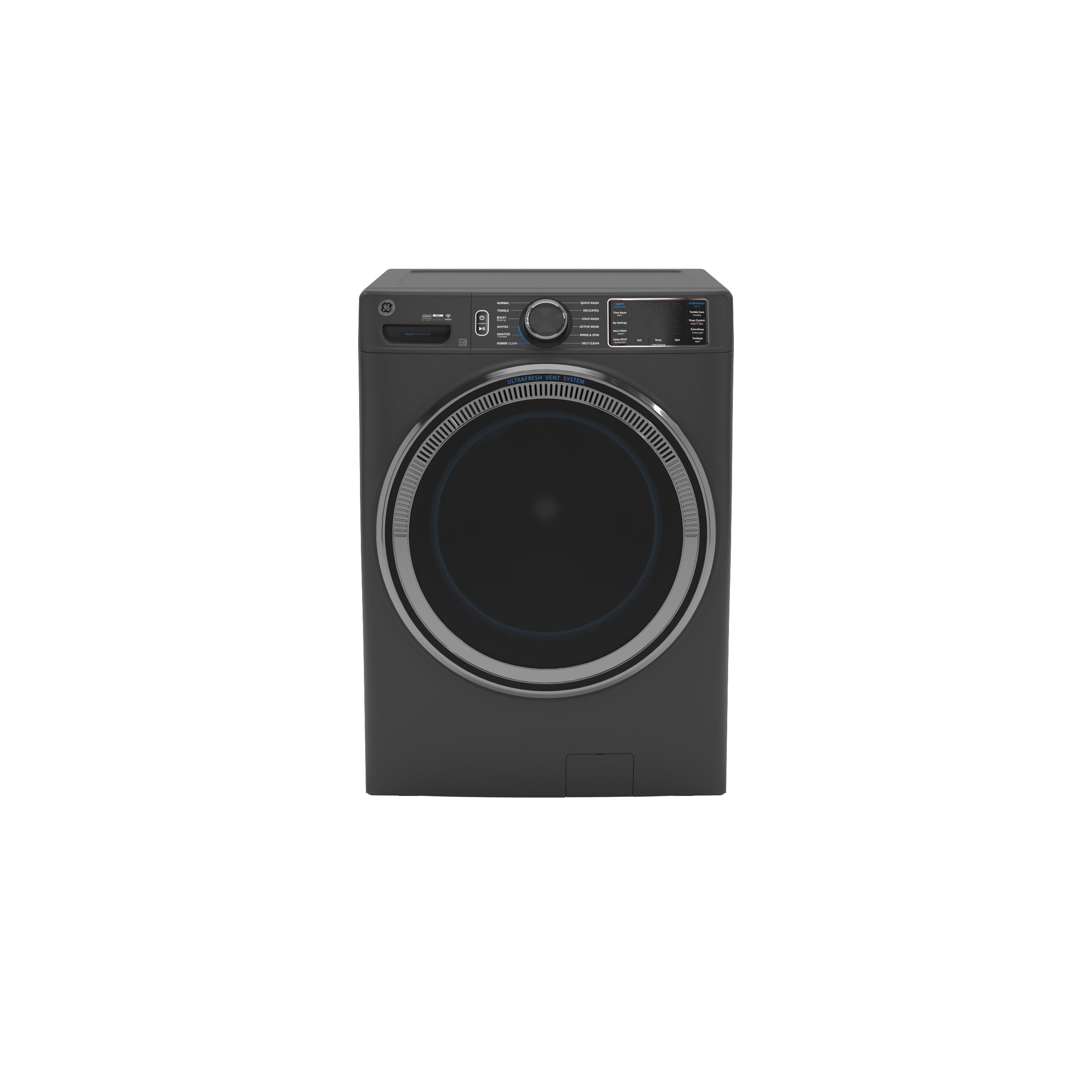 GE CARBON GRAPHITE FRONT LOAD 5CU STEAM WASHER - Black - Washers - Additional View 23