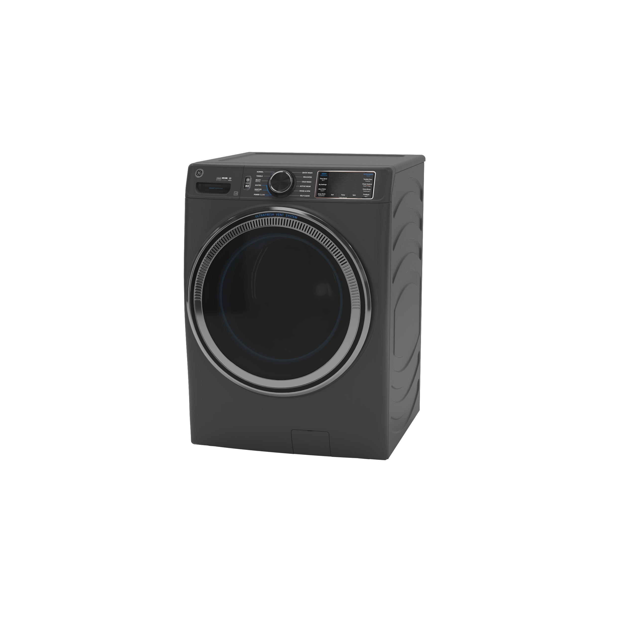 GE CARBON GRAPHITE FRONT LOAD 5CU STEAM WASHER - Black - Washers - Additional View 24