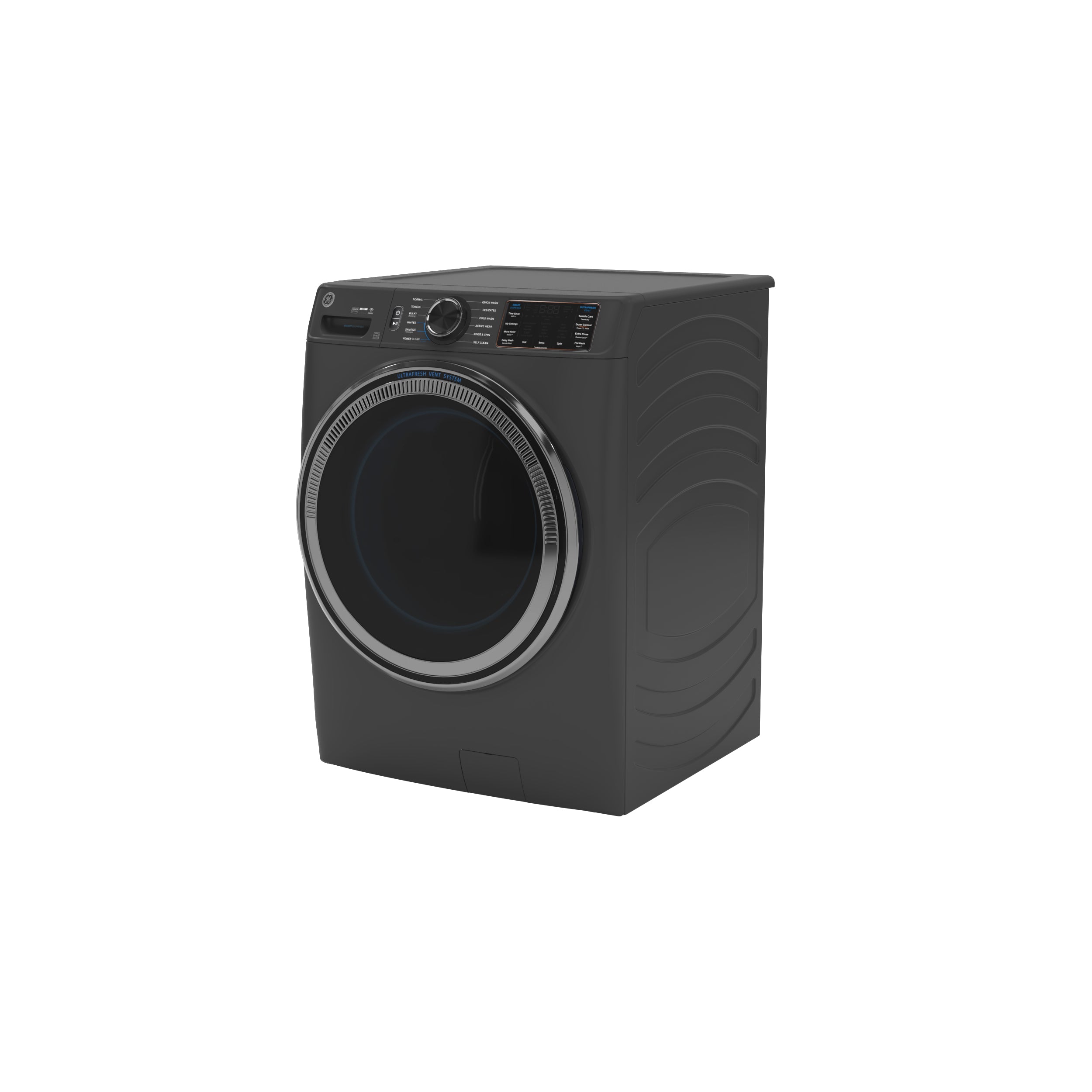GE CARBON GRAPHITE FRONT LOAD 5CU STEAM WASHER - Black - Washers - Additional View 25
