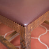International Furniture Direct - Jefferson Side Chair - Dark Brown Wood|Faux Leather - Chairs - Additional View 3