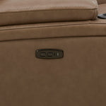 Boston Leather Power Sofa With Drop Down Table - Sand - Additional View 2