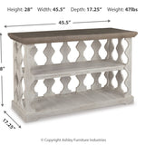 Ashley Furniture - HAVALANCE CONSOLE SOFA TABLE - Dark Gray - Tables - Additional View 3