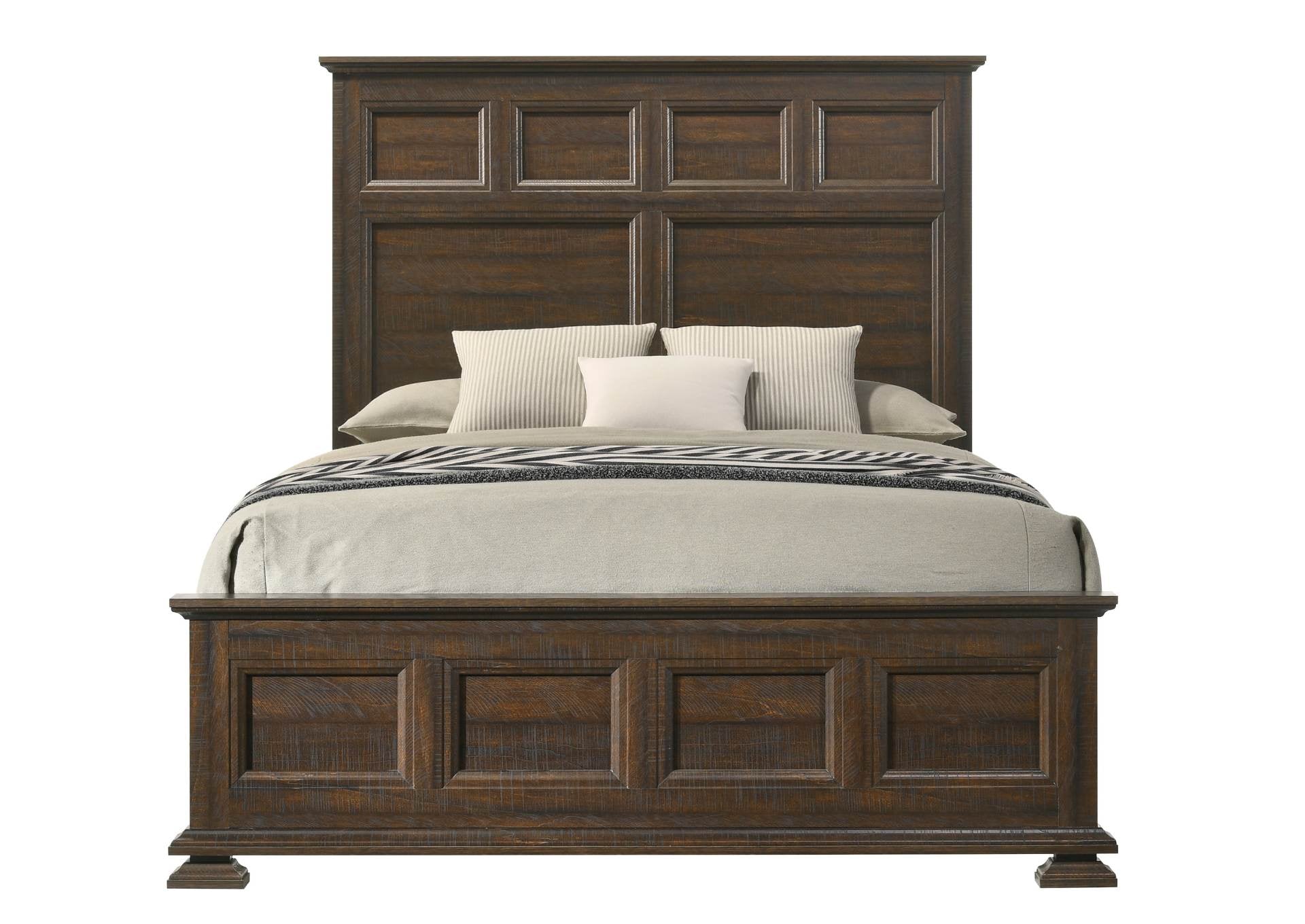 Mossberg Rustic King Bed - Oak