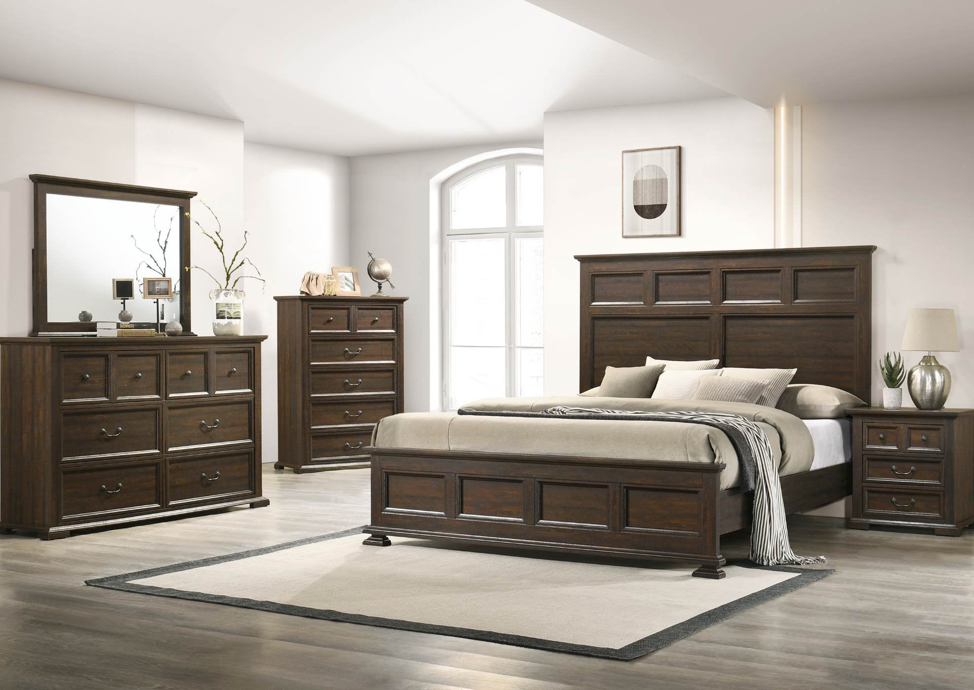 Mossberg Rustic King Bed - Oak - Additional View 2