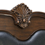 Elements International - CADENZA BROWN QUEEN BED - Dark Brown|Black Wood|Faux Leather - Beds - Additional View 4