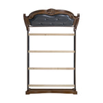 Elements International - CADENZA BROWN QUEEN BED - Dark Brown|Black Wood|Faux Leather - Beds - Additional View 6