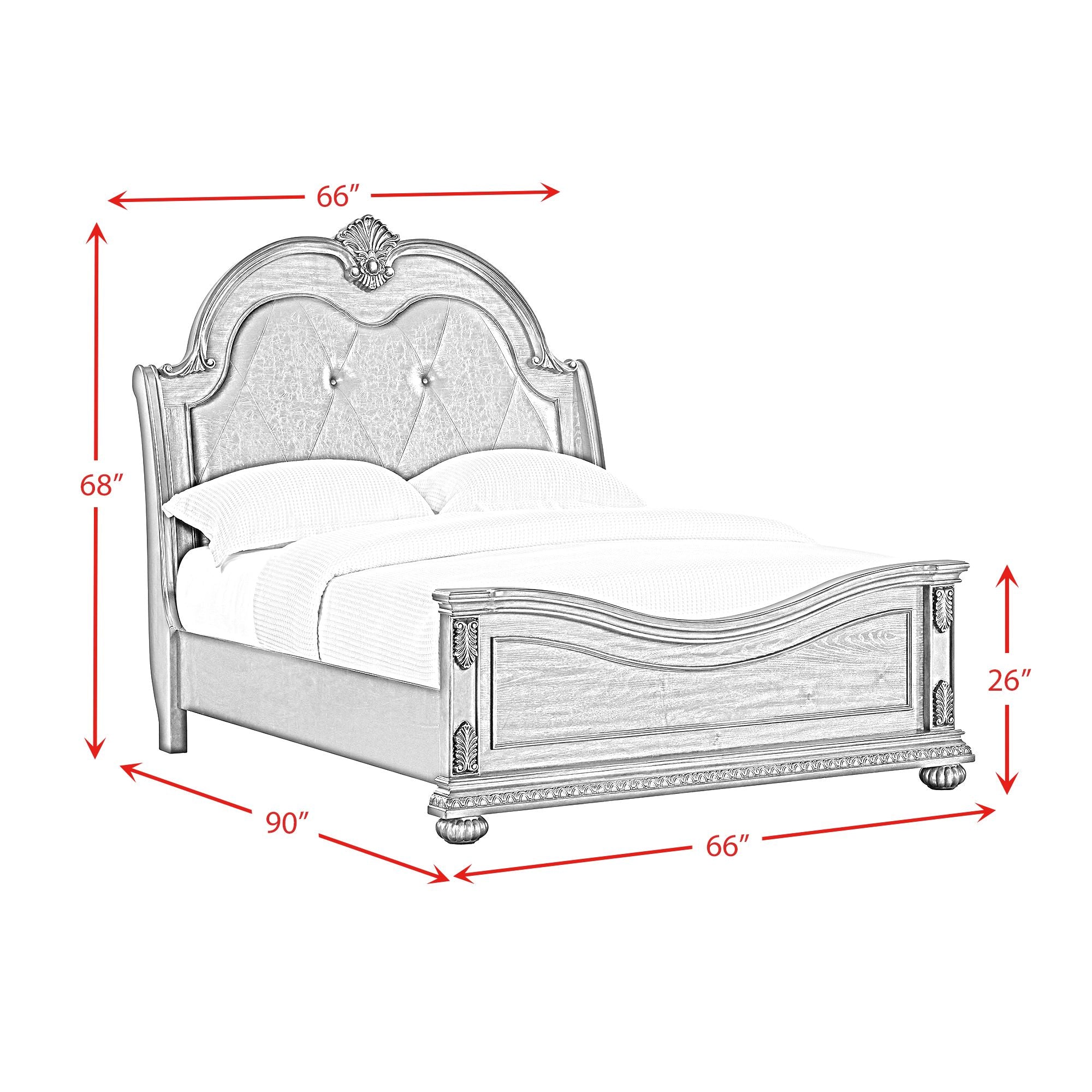 Elements International - CADENZA BROWN QUEEN BED - Dark Brown|Black Wood|Faux Leather - Beds - Additional View 9