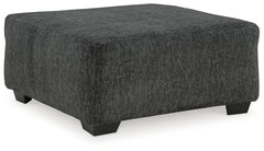 Ashley Furniture - Biddeford Ottoman - Black Fabric - Ottomans