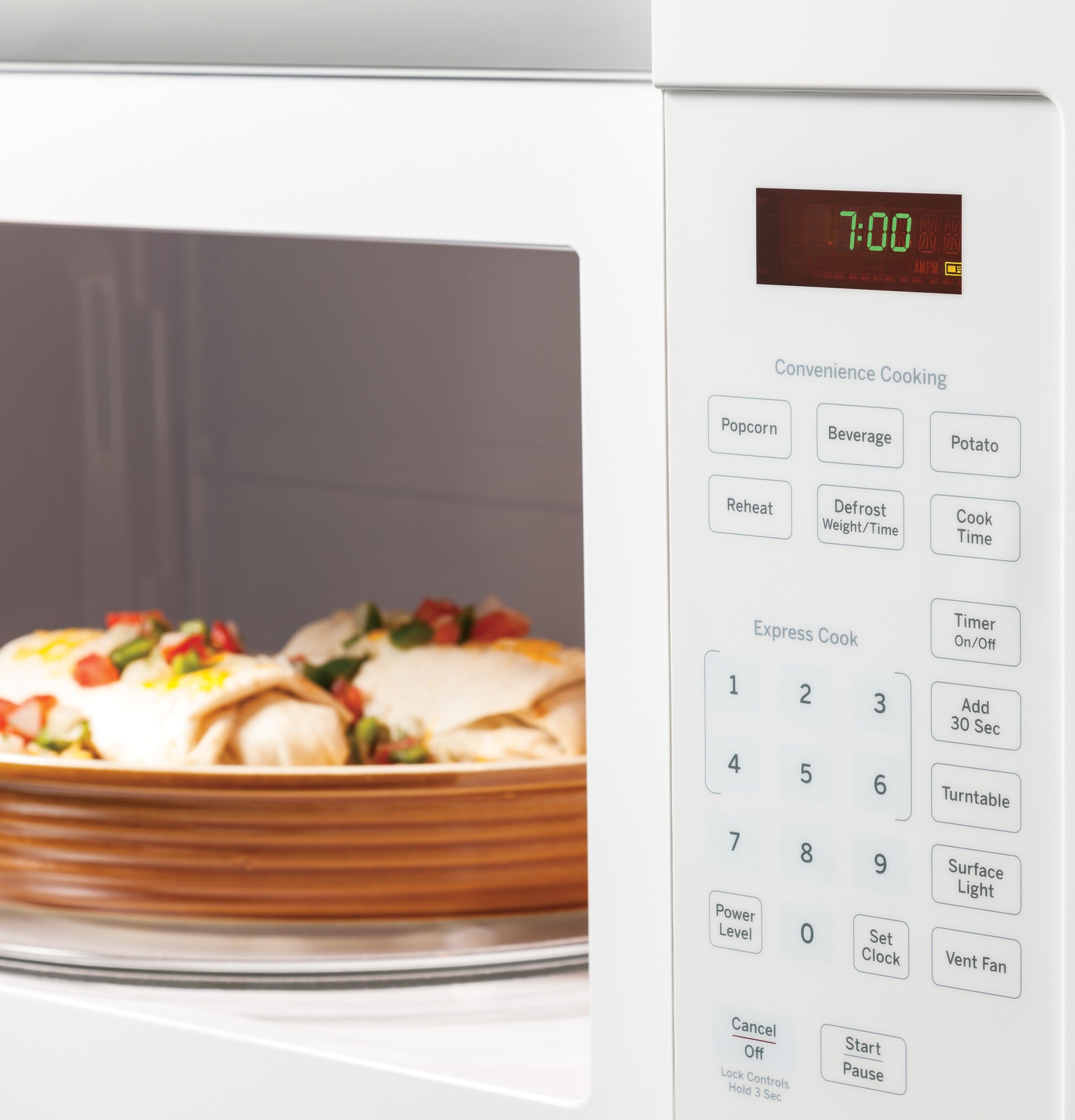 GE WHITE 1.6CU OVER-THE-RANGE MICROWAVE - Microwaves - Additional View 3