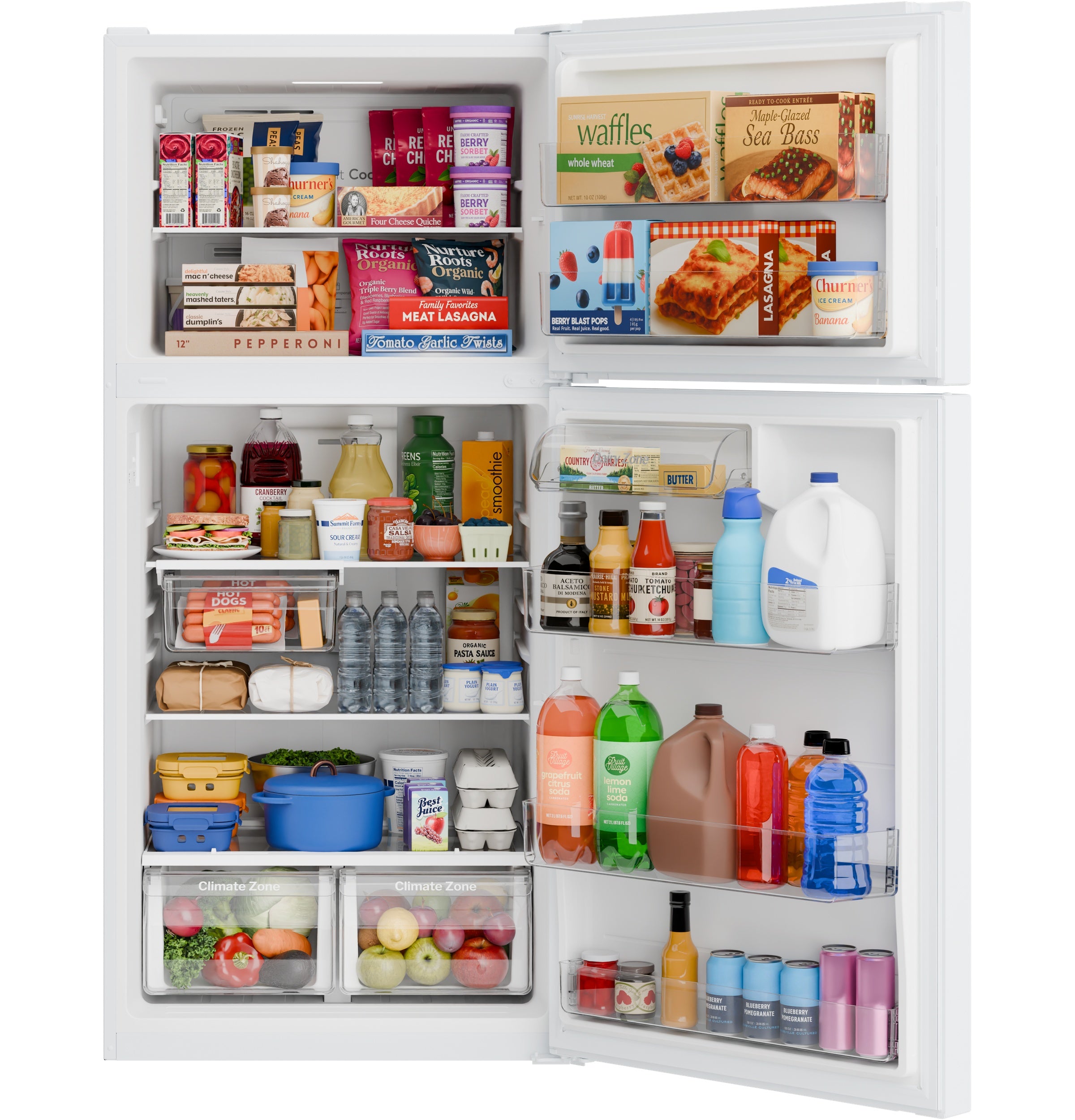 Ge White 21Cu Top Mount Refrigerator - Refrigerators - Additional View 3