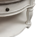 Liberty Furniture - Magnolia Manor Round Cocktail Table - Antique White - White|Dark Brown Wood - Tables - Additional View 8