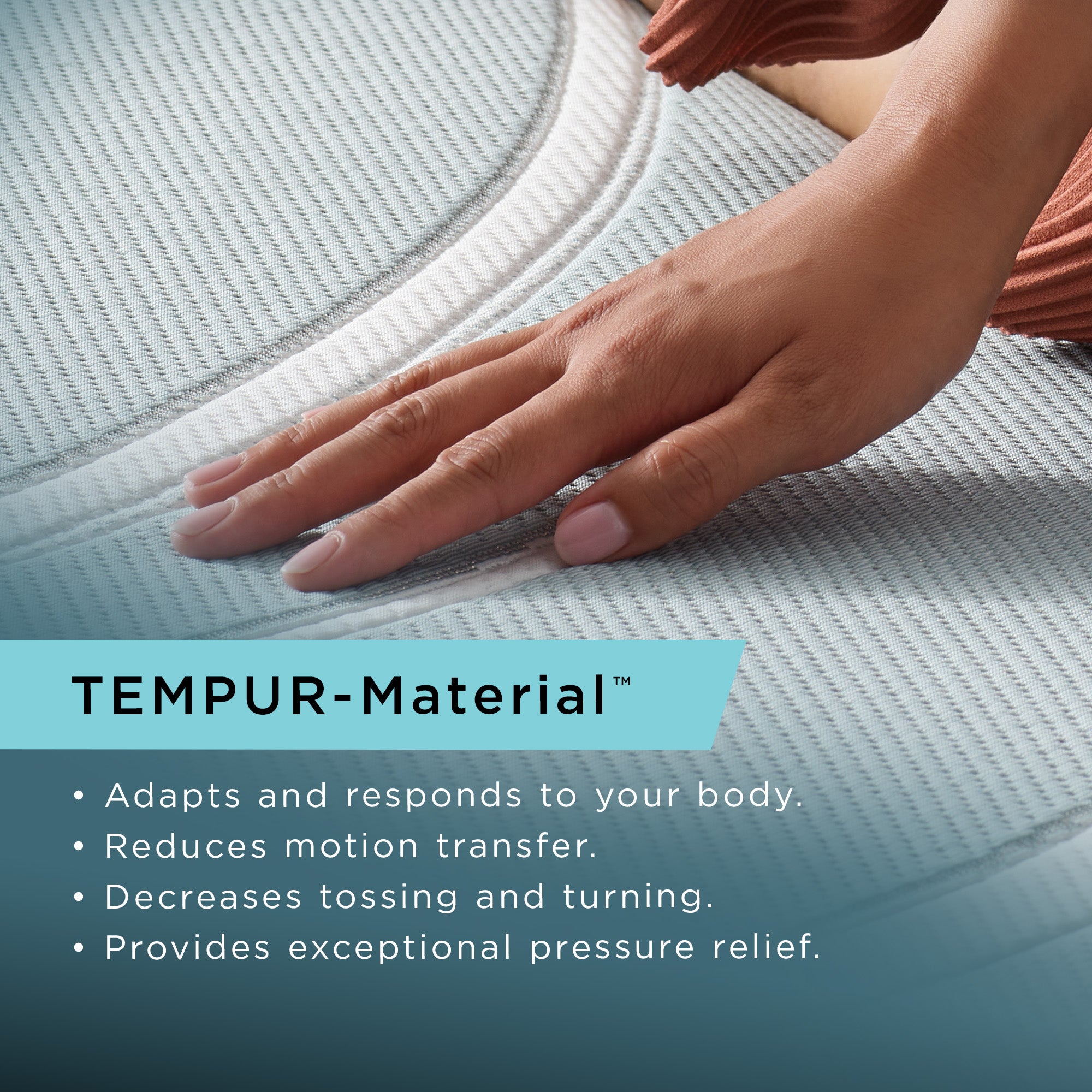 Tempur Sealy - LUXEADAPT 2.0 SOFT KING MATTRESS - White|Black Fabric - Mattresses - Additional View 9