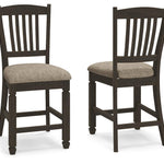 Ashley Furniture - Tyler Creek Upholstered 24" Barstool - Beige Fabric|Wood - Stools
