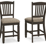 Ashley Furniture - Tyler Creek Upholstered 24" Barstool - Beige Fabric|Wood - Stools