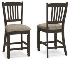 Ashley Furniture - Tyler Creek Upholstered 24" Barstool - Beige Fabric|Wood - Stools
