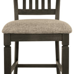 Ashley Furniture - Tyler Creek Upholstered 24" Barstool - Beige Fabric|Wood - Stools - Additional View 3