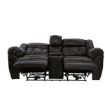Hudson Leather Power Loveseat With Console - Chocolate - Additional View 2