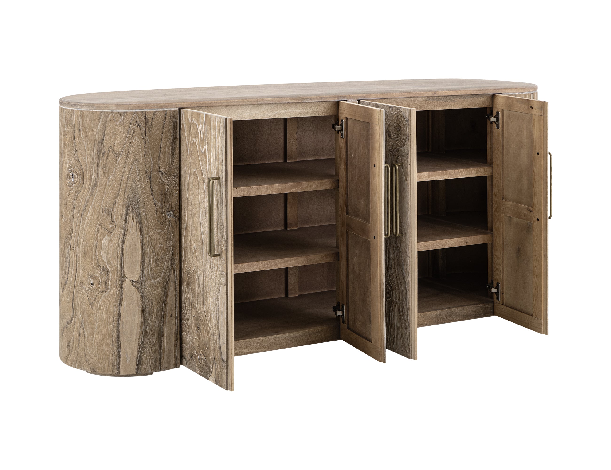 International Furniture Direct - RIVERBEND CONSOLE - Light Brown Wood - Tables - Additional View 2
