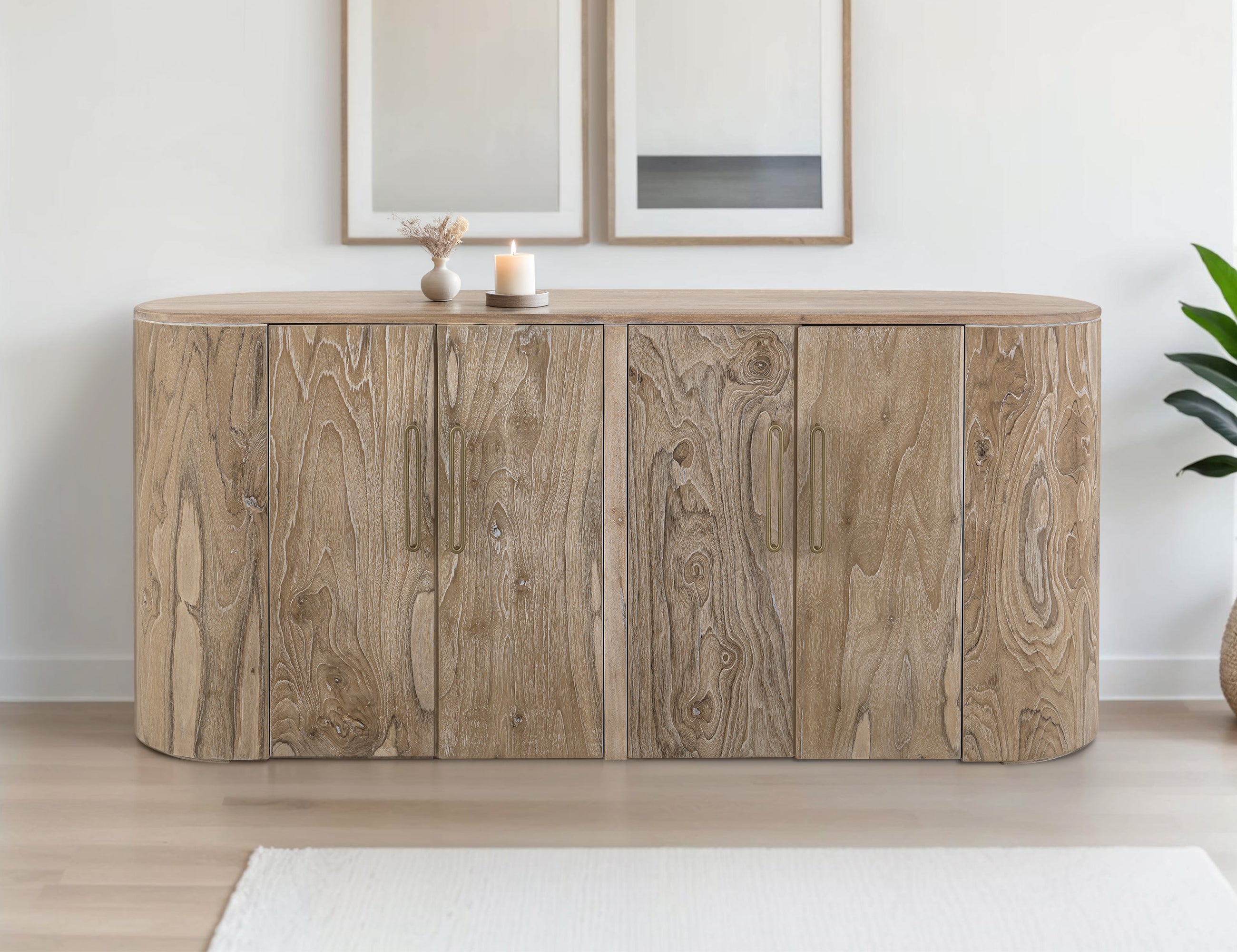 International Furniture Direct - RIVERBEND CONSOLE - Light Brown Wood - Tables - Additional View 4