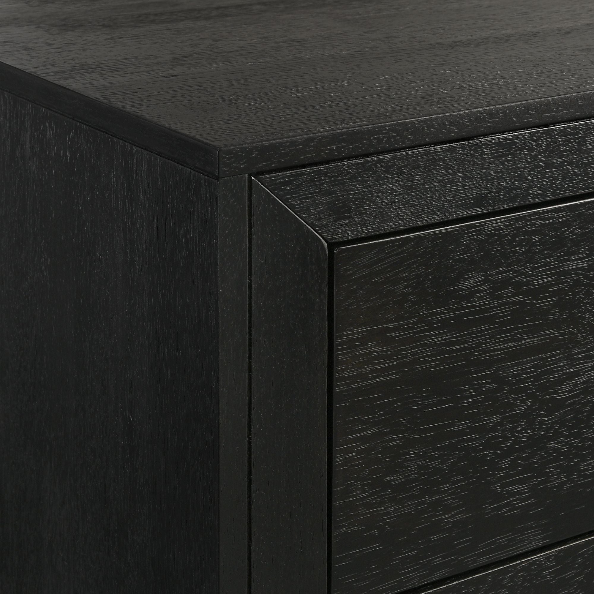 Elements International - Allan Black Dresser - Wood - Dresser & Mirror - Additional View 3
