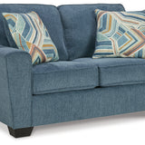Ashley Furniture - CASHTON BLUE LOVESEAT - Fabric - Loveseats