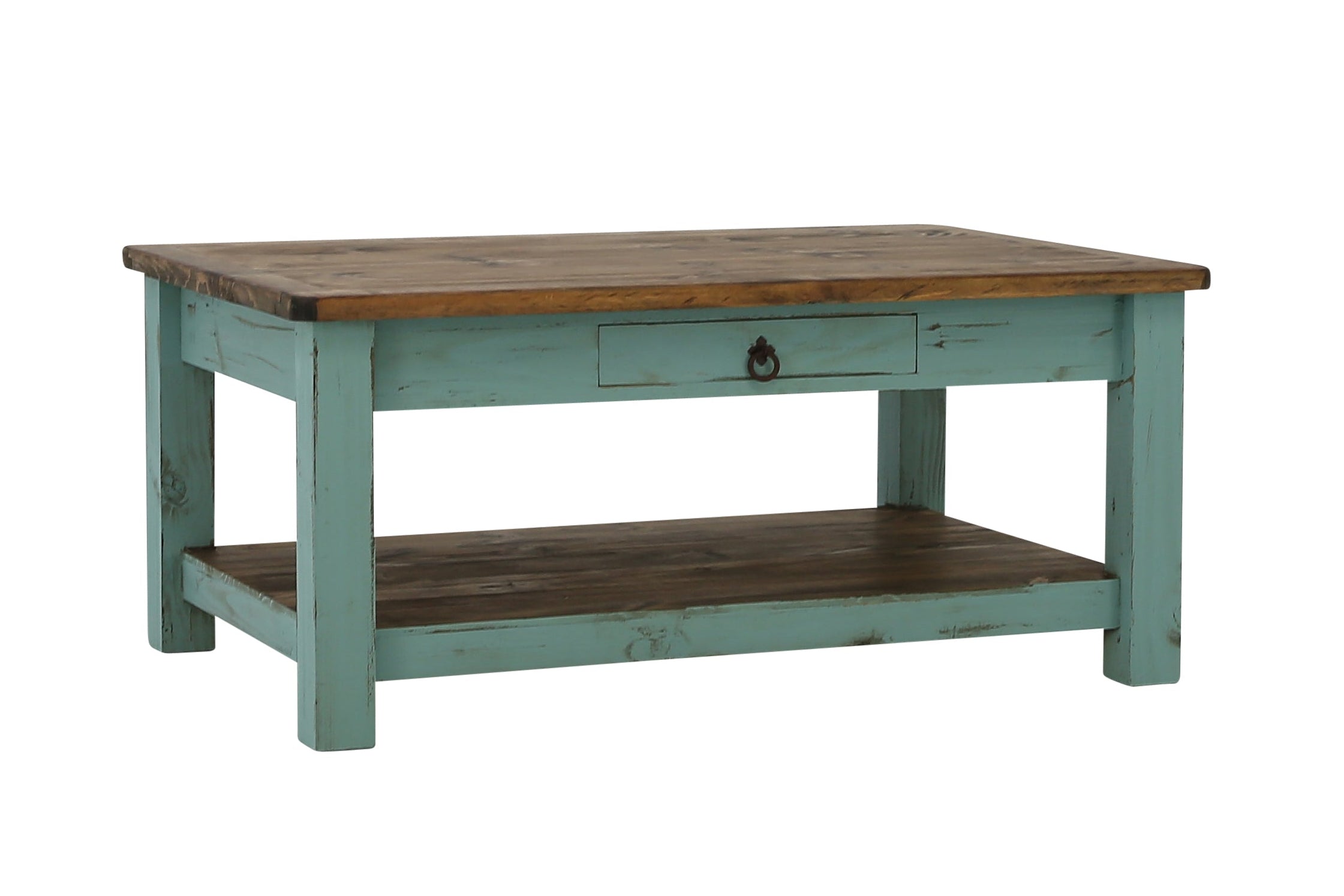 Lawman Cocktail Table - Turquoise - Additional View 1