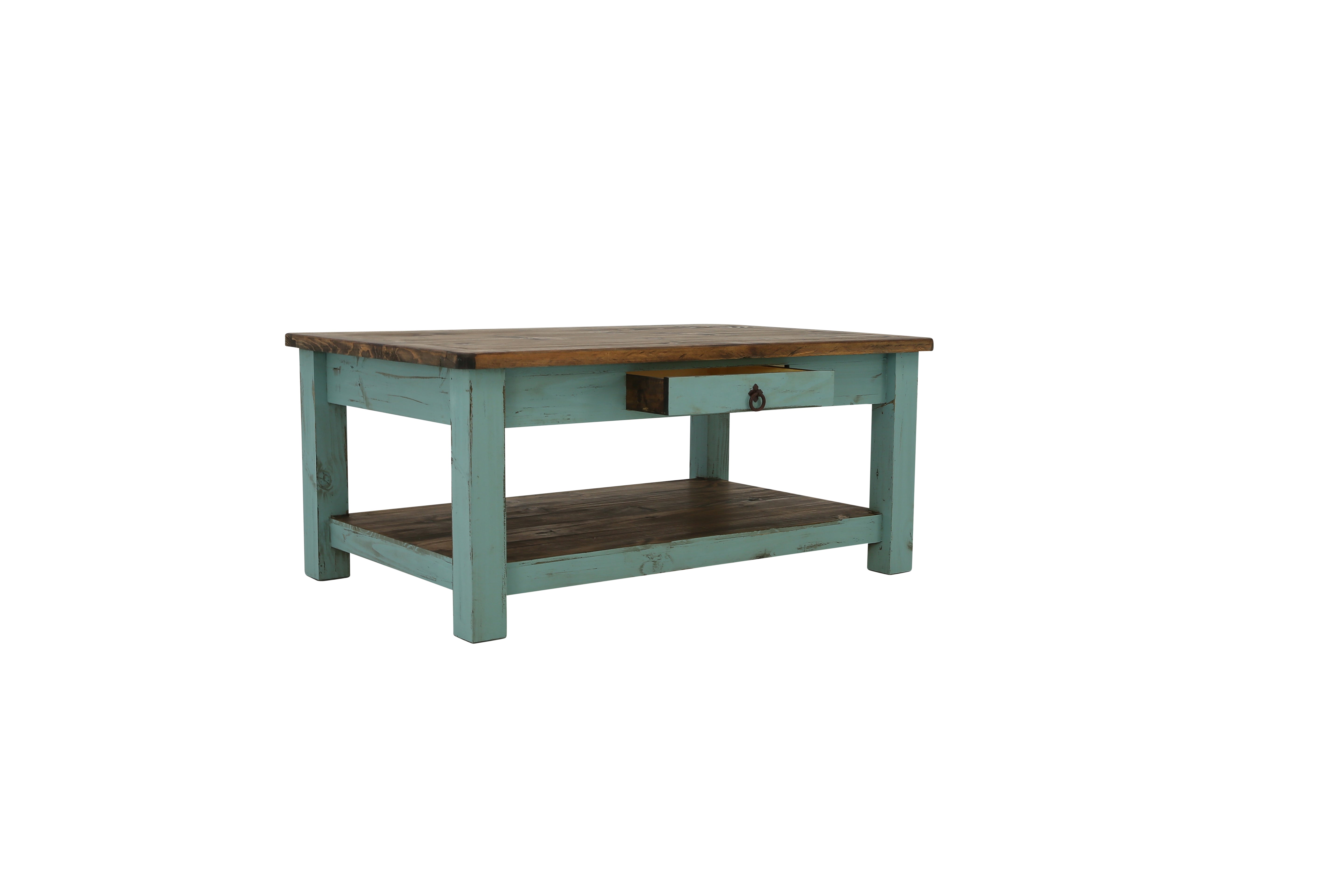 Lawman Cocktail Table - Turquoise - Additional View 2