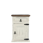 MANSION AGED WHITE NIGHTSTAND