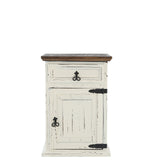 MANSION AGED WHITE NIGHTSTAND