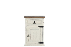 MANSION AGED WHITE NIGHTSTAND