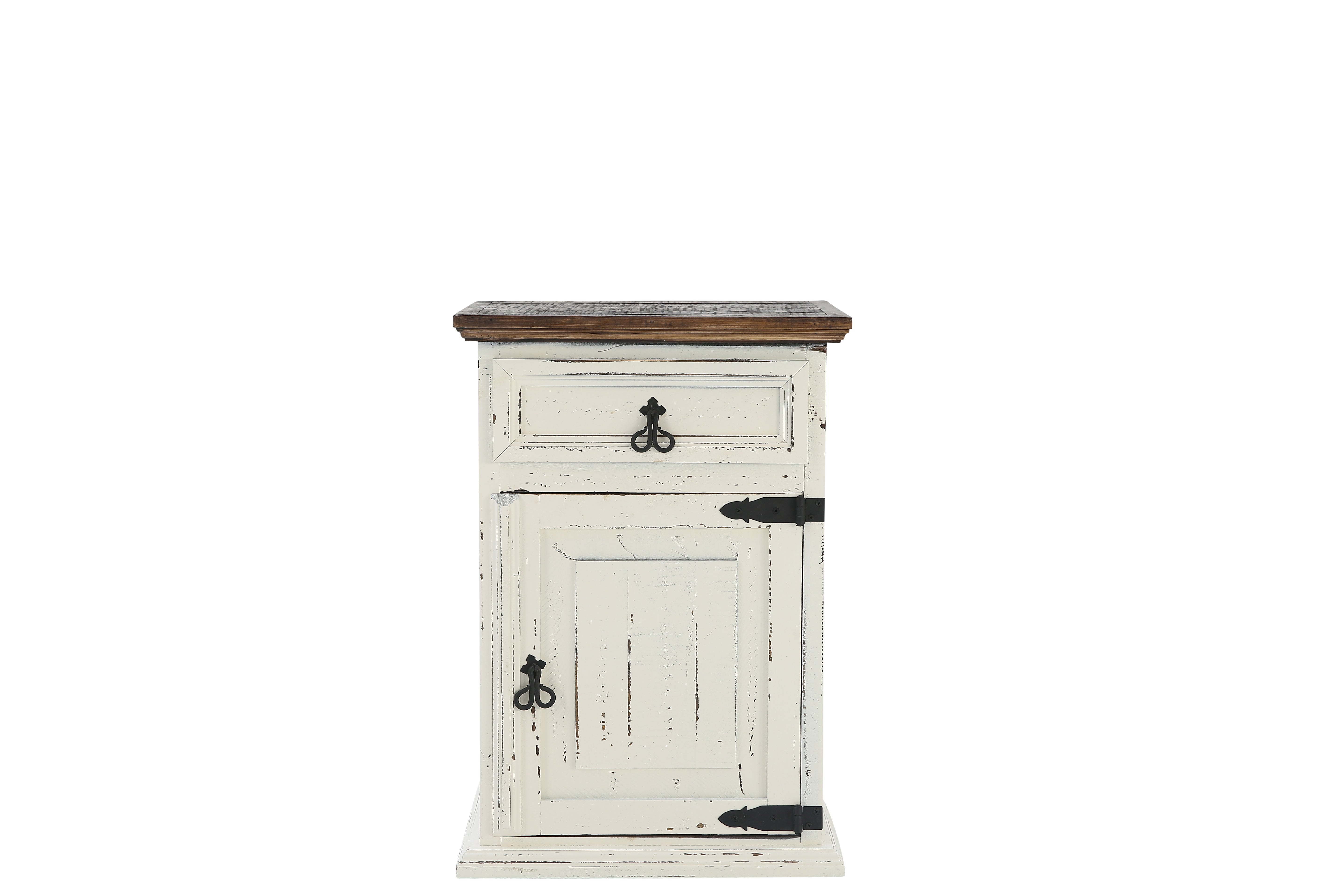 MANSION AGED WHITE NIGHTSTAND