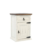 MANSION AGED WHITE NIGHTSTAND - Additional View 1