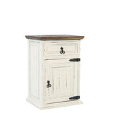 MANSION AGED WHITE NIGHTSTAND - Additional View 1