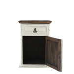 MANSION AGED WHITE NIGHTSTAND - Additional View 2