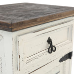 MANSION AGED WHITE NIGHTSTAND - Additional View 3