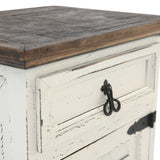 MANSION AGED WHITE NIGHTSTAND - Additional View 3