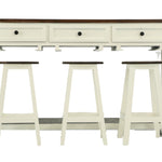 TRADITIONAL KITCHEN ISLAND WITH STOOLS