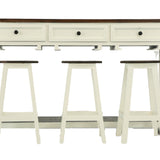 TRADITIONAL KITCHEN ISLAND WITH STOOLS