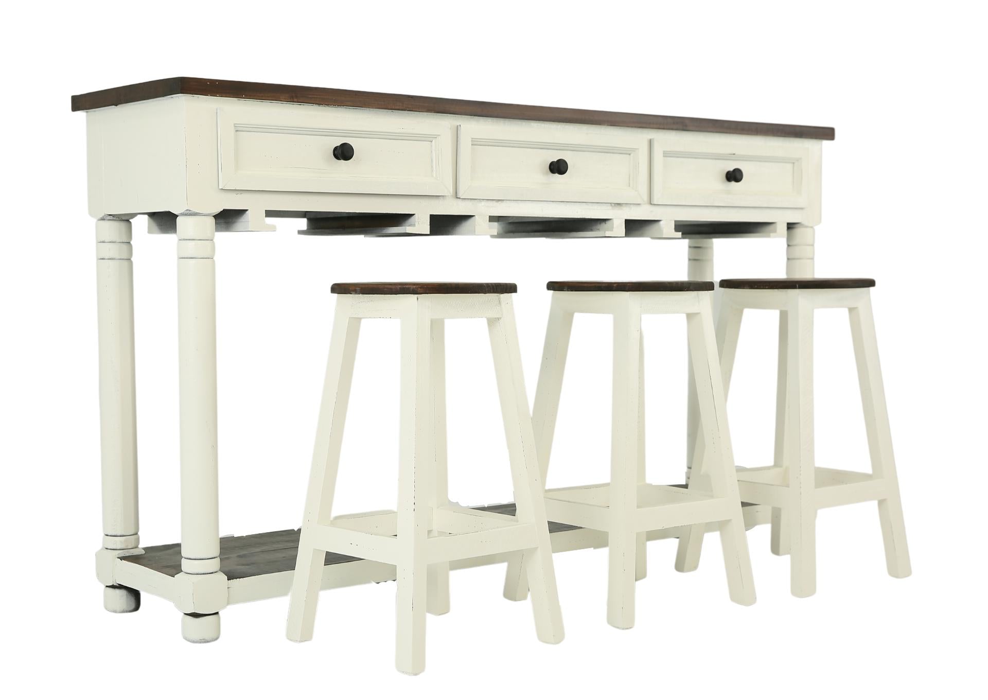 TRADITIONAL KITCHEN ISLAND WITH STOOLS - Additional View 1