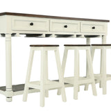 TRADITIONAL KITCHEN ISLAND WITH STOOLS - Additional View 1