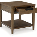 Ashley Furniture - ROANHOWE END TABLE - Dark Brown Wood - Tables - Additional View 2