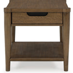 Ashley Furniture - ROANHOWE END TABLE - Dark Brown Wood - Tables - Additional View 3